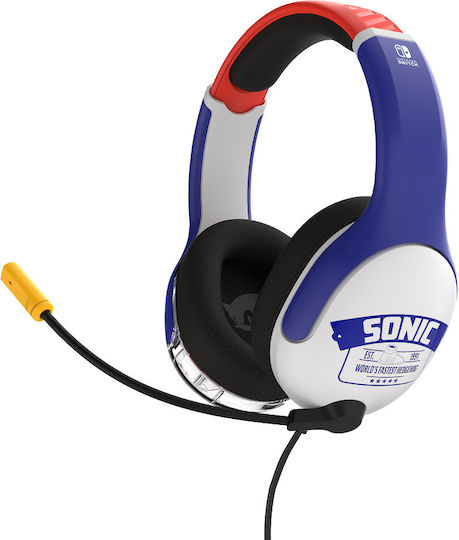 PDP Sonic Go Fast Über Ohr Gaming-Headset mit 3,5 mm Verbindung Blau für Nintendo Switch