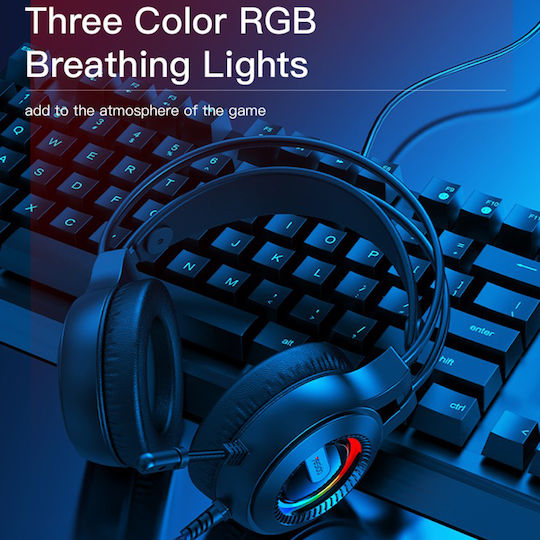 Yesido EK02 Надушници Гейминг Слушалки с Свързаност 2x3,5 мм USB за PC PS4 PS5 XBOX