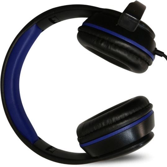 Ezra Konigsaigg K8001 Over Ear Gaming Headset με σύνδεση 2x3.5mm Μπλε