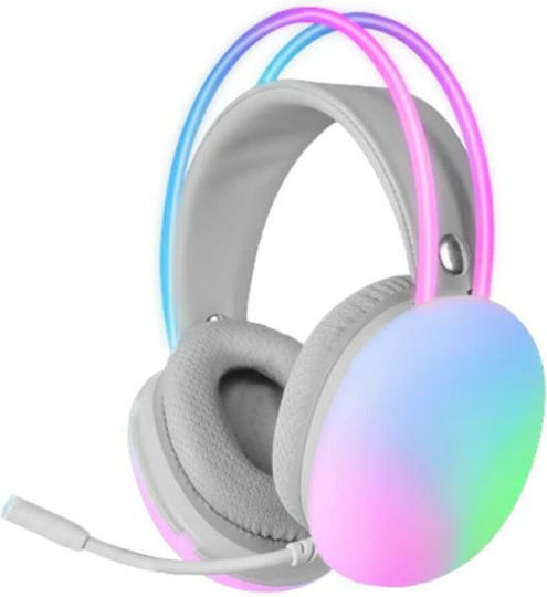Mars Gaming Mh-glow Over Ear Gaming Headset με σύνδεση 3.5mm Λευκό for Nintendo Switch