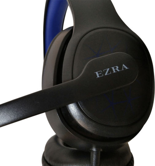 Ezra Konigsaigg K8001 Over Ear Gaming Headset με σύνδεση 2x3.5mm Μπλε