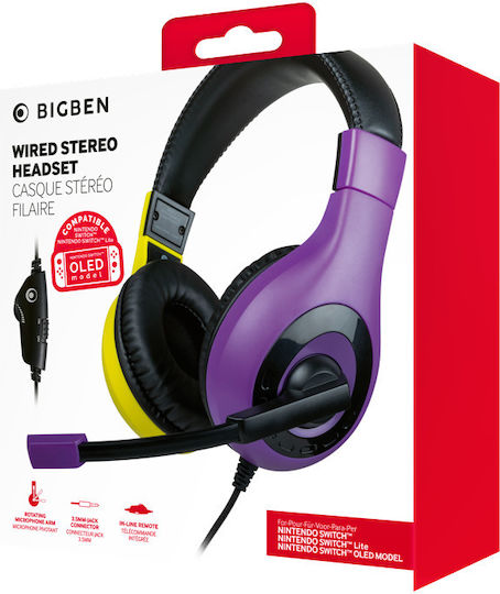 Nacon V.1 Over Ear Gaming Headset with Connection 3.5mm Purple