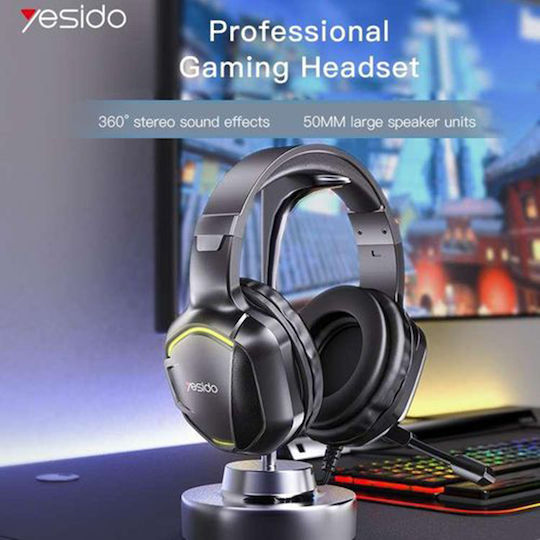 Yesido EK01 Über Ohr Gaming-Headset mit Verbindung 3,5mm Schwarz
