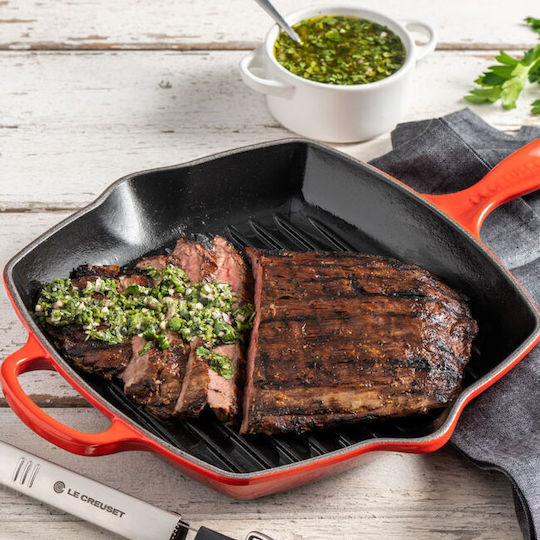 Le Creuset Cerise Grill made of Cast Iron Red-Black 26cm