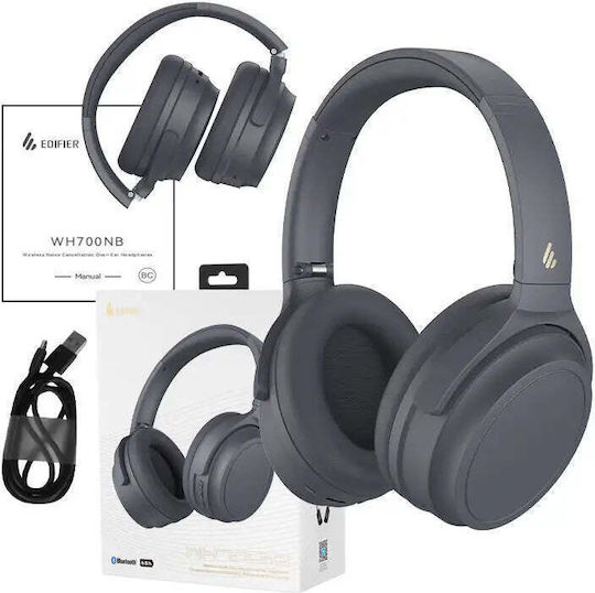 Edifier WH700NB Безжични Bluetooth Over Ear Слушалки с 68 часа Работа и Бързо Зареждане Сиви
