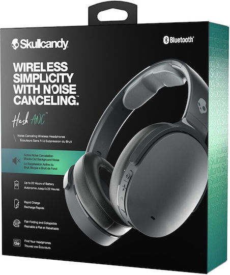 Skullcandy Wireless / Wired Over Ear Headphones with 22 hours of Operation and Quick Charge Black