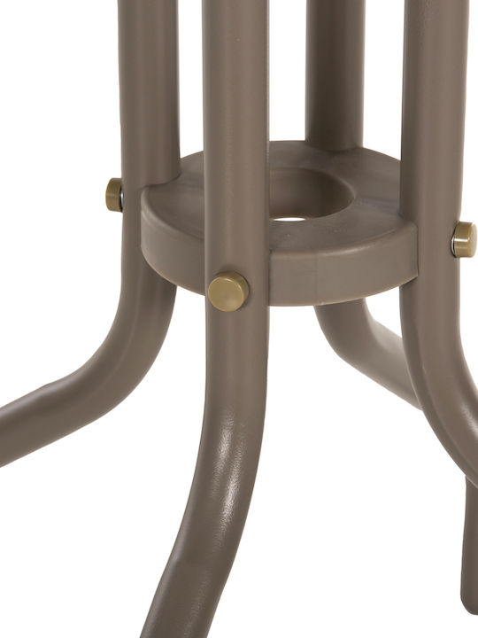 Lino Outdoor Dinner Free Standing Metal Table Champagne 60x60x70cm