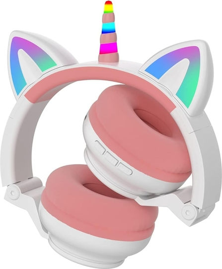 Unicorn STN27 Bluetooth Wireless On Ear Headphones with Radio with 7 hours of Operation White