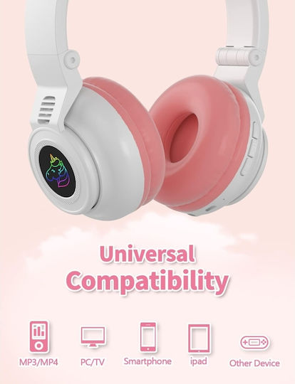Unicorn STN27 Bluetooth Wireless On Ear Headphones with Radio with 7 hours of Operation White