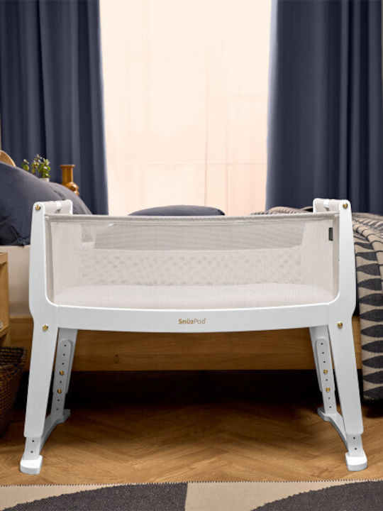 Snuz Λίκνο Snuzpod Studio Paris με Στρώμα και Πλαϊνό Άνοιγμα White