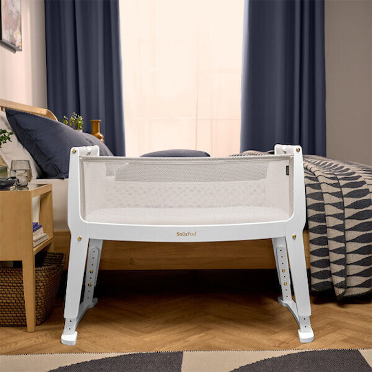 Snuz Λίκνο Snuzpod Studio Paris με Στρώμα και Πλαϊνό Άνοιγμα White