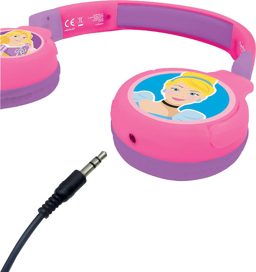 Lexibook Disney Princess Безжични Жични Детски Over Ear Слушалки с 12 Часа Време за Работа Розови