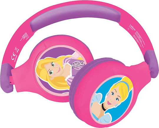 Lexibook Disney Princess Безжични Жични Детски Over Ear Слушалки с 12 Часа Време за Работа Розови