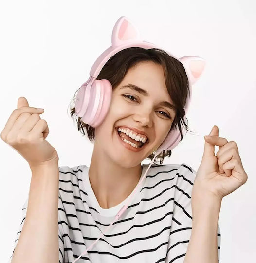 Hoco W36 Kabelgebunden Kinder Am Ohr Kopfhörer mit Radio Rosa