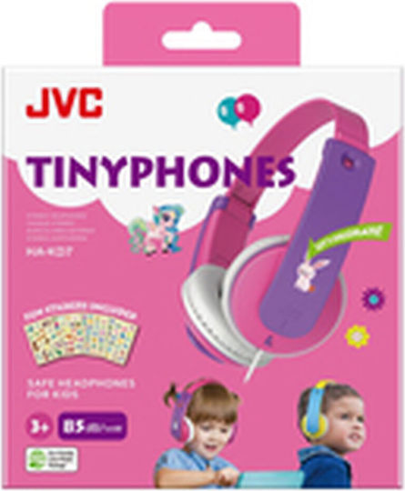 JVC HA-KD7 Wired On Ear Headphones Pink