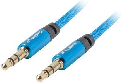 Lanberg 3.5mm Jack Cable Male - 3.5mm Male Blue 2m with Gold Plated Terminals