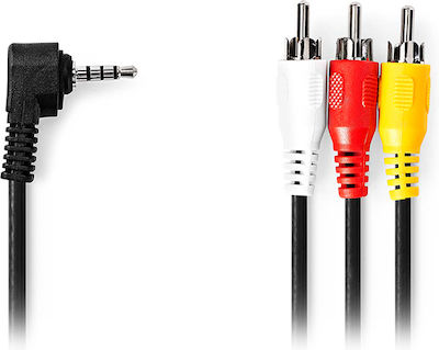 Nedis 3.5mm male - 3x RCA male Cable Black 2m (CVGL22400BK20)