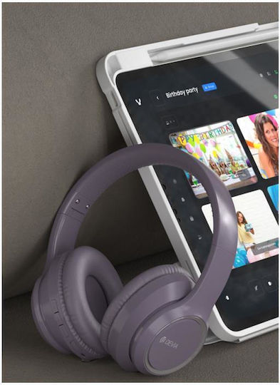 Devia EM039 Kintone Bluetooth Wireless On Ear Headphones with 18 hours of Operation Purple