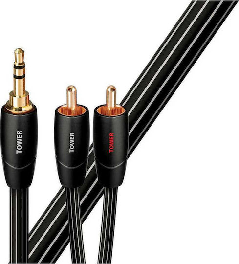 Audioquest 3.5mm male - RCA male Cable Black 16m (Tower)