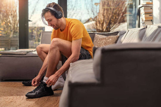 Philips A4216 Безжични / Жични On Ear Слушалки с 35 часа Работа и Бързо Зареждане Черни