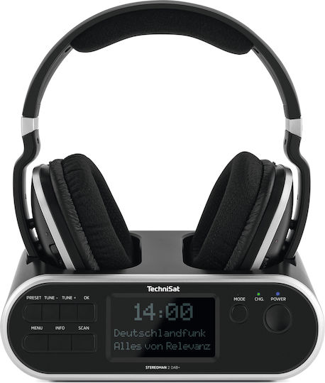 Technisat Stereoman 2 DAB+ Fără fir / Cu fir Over Ear Căști cu Radio cu 8 ore de Funcționare Negre
