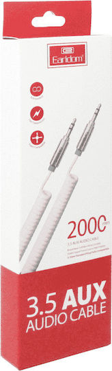 Earldom Καλώδιο Ήχου 3.5mm male - 3.5mm male Μαύρο 1m 14971