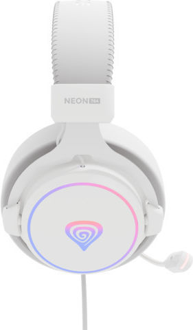 Genesis Neon 764 Over Ear Gaming Headset with Connection USB White
