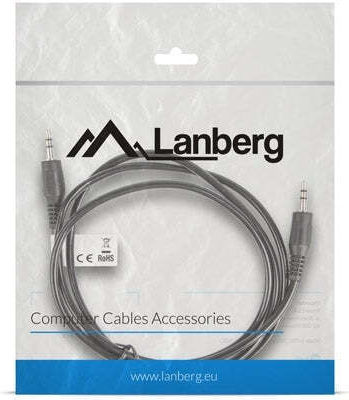 Lanberg 3.5mm Jack Cable - 3.5mm Male to 3.5mm Male Black 1.2m