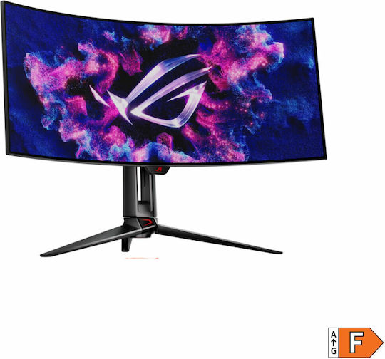 Asus ROG Swift OLED PG34WCDM Ултраширок OLED HDR Извит Gaming Монитор 34" QHD 3440x1440 240Hz с Време на реакция 0.03ms GTG Сребрист