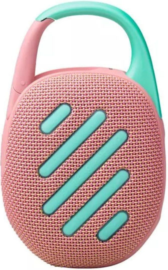 JBL Clip 5 Водоустойчиво Bluetooth високоговорител 7W с живот на батерията до 12 часа Розов