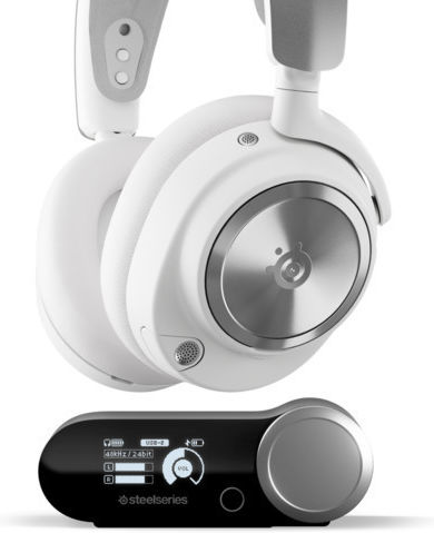 SteelSeries Arctis Nova Pro Ασύρματο Over Ear Gaming Headset με σύνδεση Bluetooth / USB Λευκό