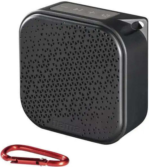 HAMA Pocket 3.0 Αδιάβροχο Ηχείο Bluetooth 3W με Ραδιόφωνο και Διάρκεια Μπαταρίας έως 2 ώρες Μαύρο