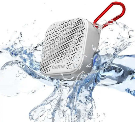 HAMA Pocket 3.0 Impermeabil Boxă Bluetooth 3W cu Radio și Durată de Baterie până la 2 ore Alb