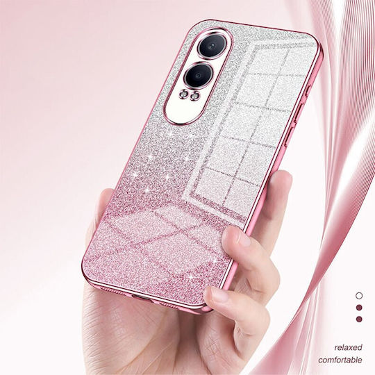 Gradient Glitter Umschlag Rückseite Silikon Lila (OnePlus Nord CE)