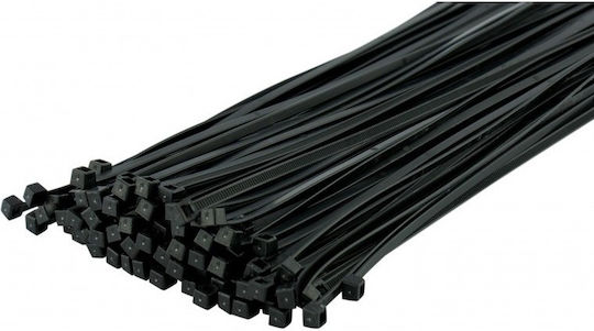 Sapiselco Plastic Cable Ties 300mmx4.5mm In Black Colour 100 Pieces