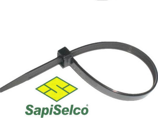 Sapiselco Plastic Cable Ties 300mmx4.5mm In Black Colour 100 Pieces