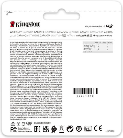 Kingston DataTraveler Exodia Onyx 128GB USB 3.2 Stick Gray