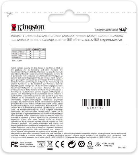 Kingston Datatraveler Kyson 256GB USB 3.2 Stick Black