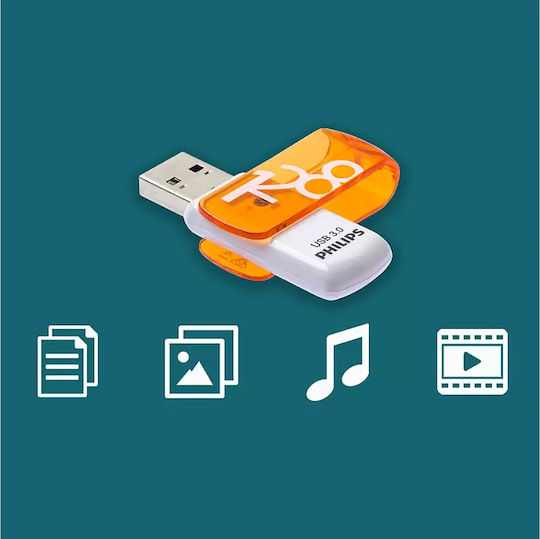 Philips Vivid Edition 128GB USB 2.0 Stick Orange