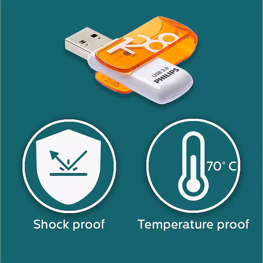 Philips Vivid Edition 128GB USB 2.0 Stick Orange