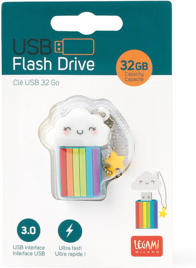 Legami Milano Rainbow 32GB USB 3.0 Stick Πολύχρωμο