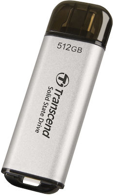 Transcend Esd300s 512GB USB 3.2 SSD Stick with connection USB-C Gray