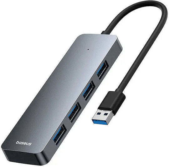 Baseus Ultrajoy USB Хъб с 4 USB 3.0 Порта и USB-A Интерфейс Сив