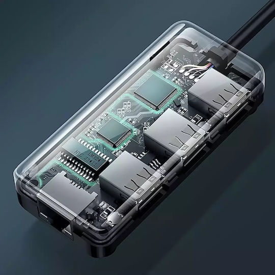 Ugreen USB 2.0 Hub 3 Porturi cu conexiune USB-A / Ethernet