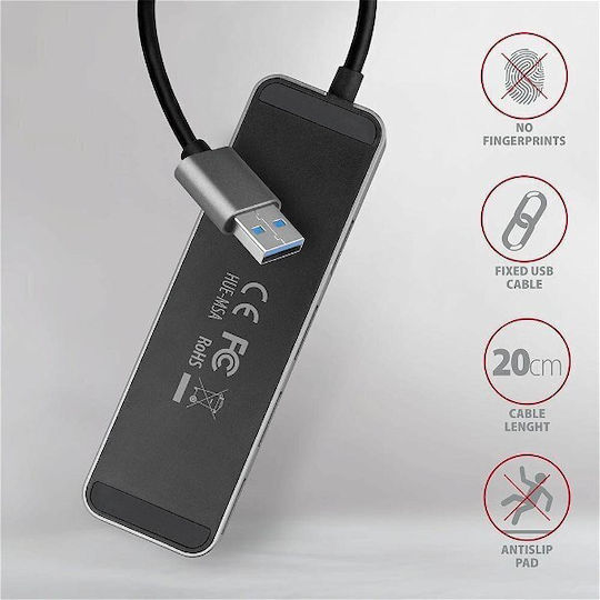 Axagon USB Хъб 4 Порта USB 3.2 с Връзка USB-A