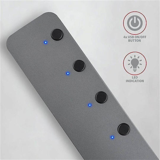 Axagon USB Хъб 4 Порта USB 3.2 с Връзка USB-A