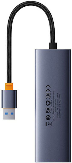 Baseus Ultrajoy USB Хъб с 4 USB 3.0 Порта и USB-A Връзка Сив