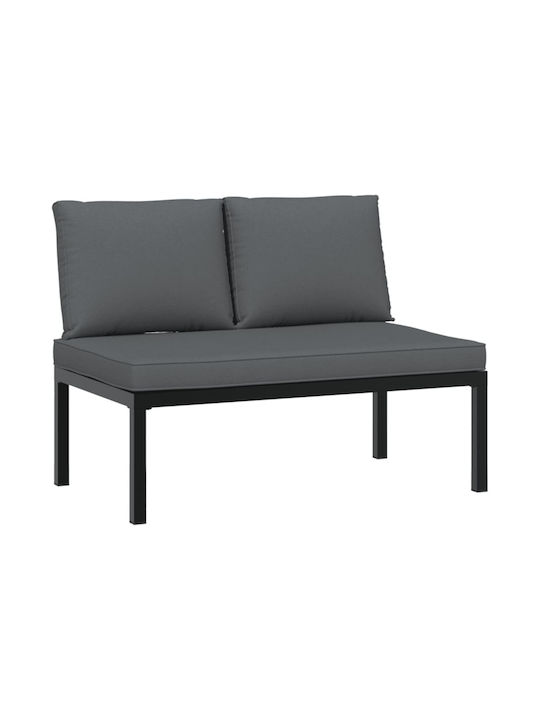 vidaXL Garten- und Outdoor-Möbelsets Wohnzimmer Typsatz 2 Stück Schwarz mit Kissen
