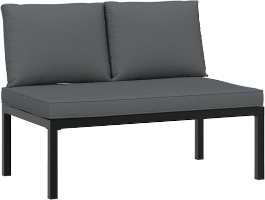 vidaXL Garten- und Outdoor-Möbelsets Wohnzimmer Typsatz 2 Stück Schwarz mit Kissen