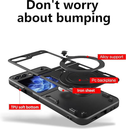 Techsuit Back Cover Σιλικόνης Μαύρο (Samsung Galaxy Z Flip6)